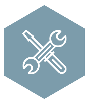 Repair icon showing a crossed wrench and screwdriver, symbolizing roof repair and maintenance services.